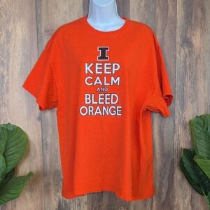 Gildan Bright Orange Illinois Fighting Illini College Tee XL            T159